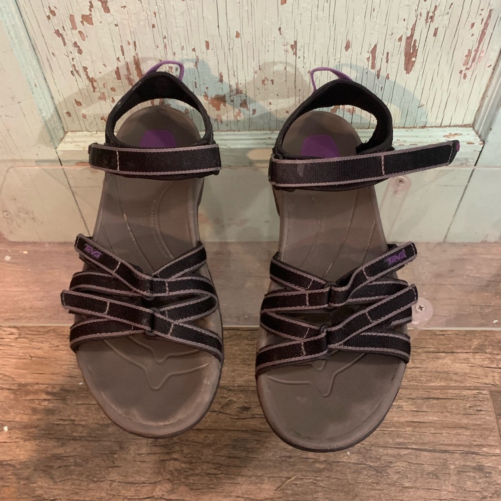 Women’s Teva Tirra black grey & purple sport sandals